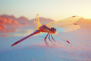Dragonfly Close-up at Sunset