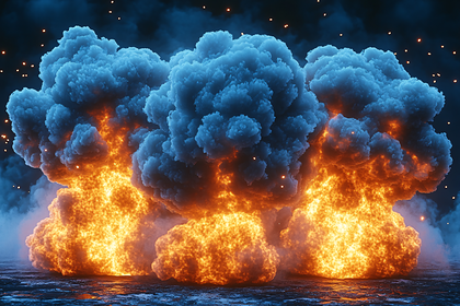 Dramatic Fire Explosion