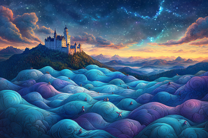 Dreamy Castle Landscape