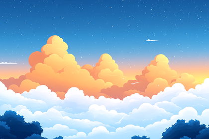 Dreamy Cloudscape At Dusk