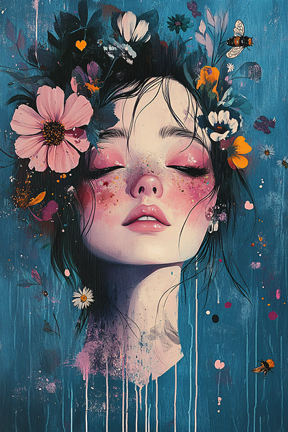 Dreamy Floral Portrait