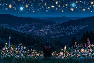 Dreamy Night Cityscape
