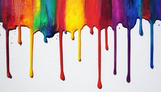 Dripping Rainbow Abstract