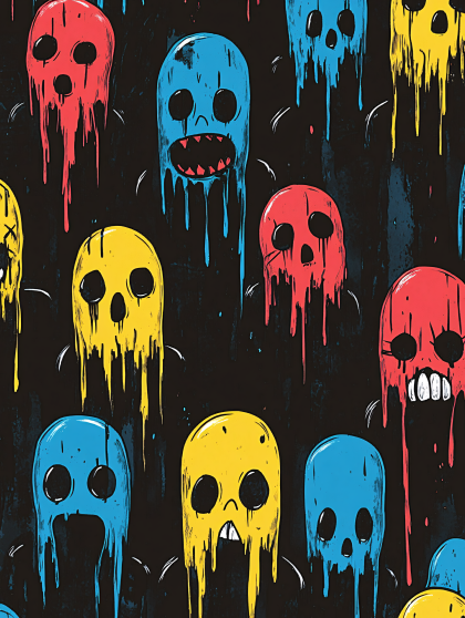 Dripping Skull Pattern