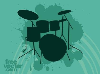 Drum Set Free Vector