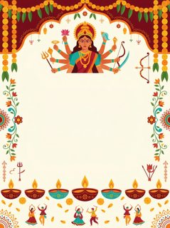 Durga Puja Invitation Frame