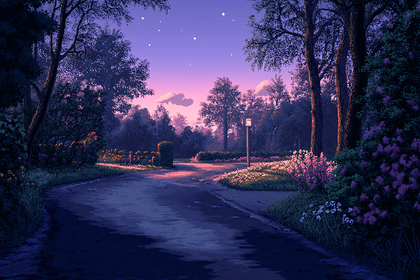 Dusk Park Path