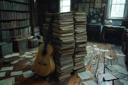 Dusty Library Still Life