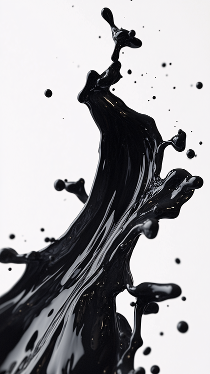 Dynamic Black Paint Splash