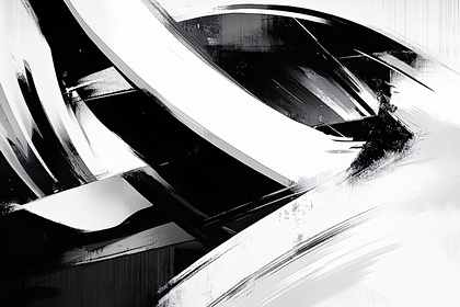 Dynamic Brushstrokes Abstract