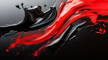 Dynamic Red And Black Paint Splash