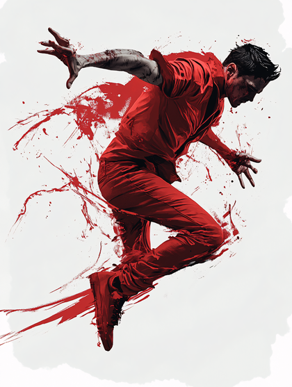 Dynamic Red Figure