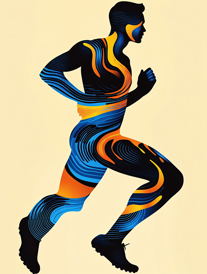 Dynamic Runner Silhouette