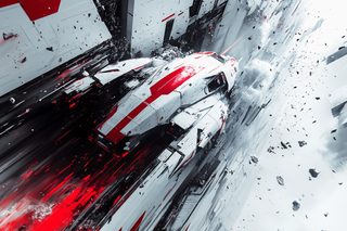 Dynamic Sci-Fi Spaceship