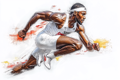 Dynamic Sprinter in Full Stride