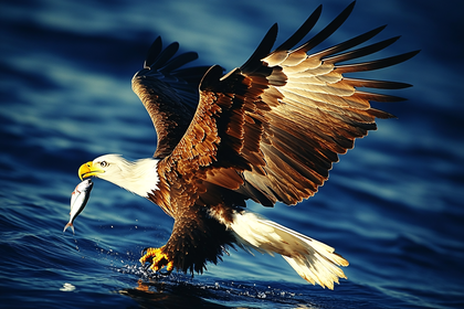 Eagle Catching Fish