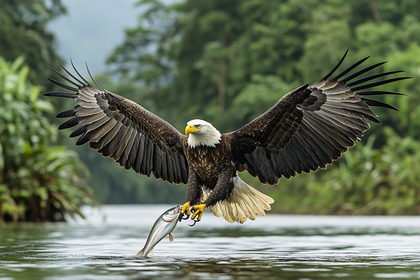 Eagle Catching Fish