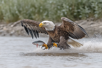 Eagle Catching Fish