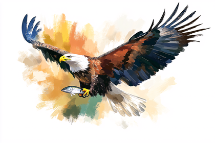 Eagle Catching Fish