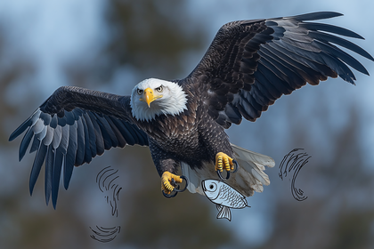 Eagle Catching Fish