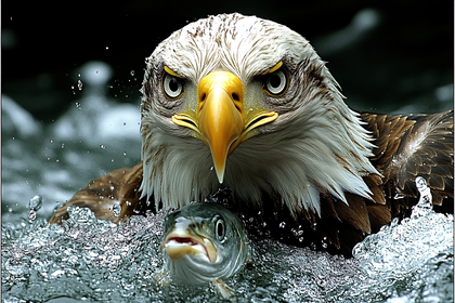 Eagle Catching Fish