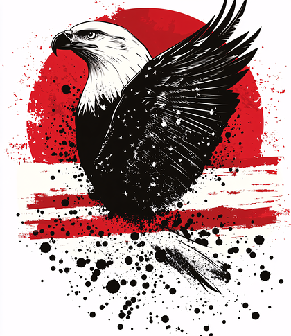 Eagle with Patriotic Colors