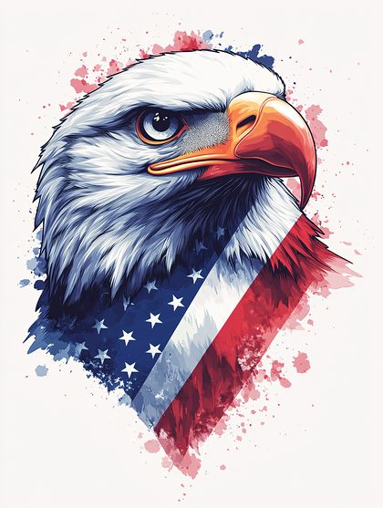 Eagle with US Flag