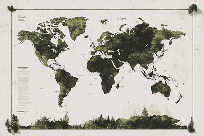Earth Map Illustration