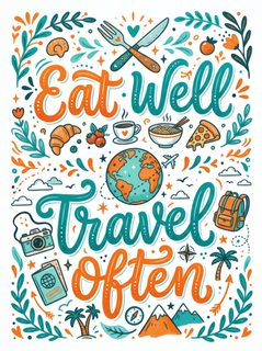 travel food illustration