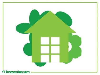 Eco House Logo Free Vector