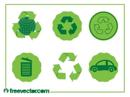 Eco Icons s Free Vector