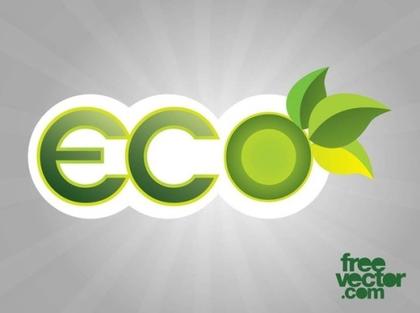 Eco Sticker Free Vector