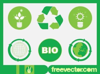 Ecology Icons Free Vector