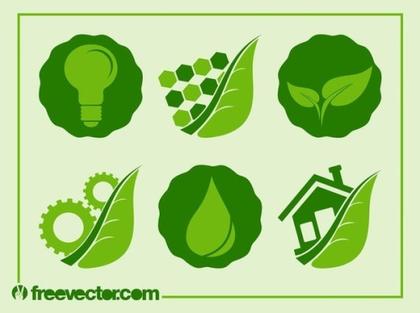 Ecology Icons Free Vector