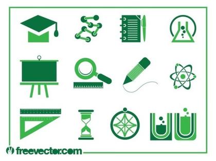 Education Icons s Free Vector