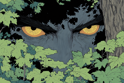 Eerie Eyes In Woods