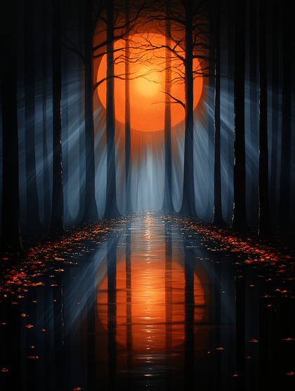 Eerie Forest Moonlight