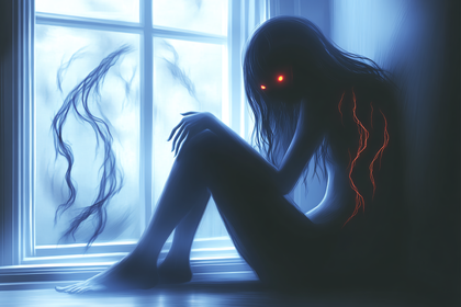Eerie Silhouette by the Window