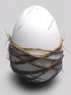 Egg In Twig Nest