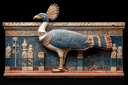 Egyptian Bird Relief Sculpture