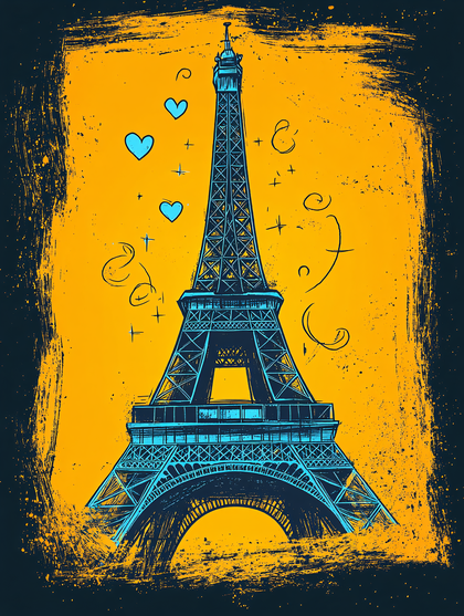 Eiffel Tower Sketch Art