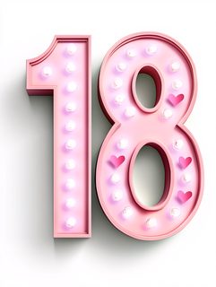 Eighteen Retro Sign