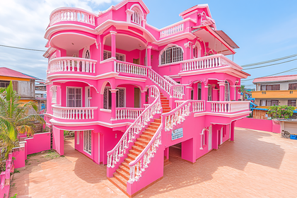 Elaborate Pink House