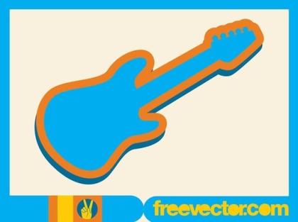 Electric Guitar Icon Free Vector