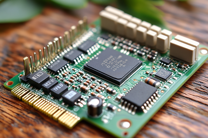 Electronic Circuit Board Close-Up