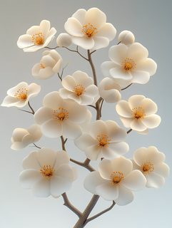 white blossom branch