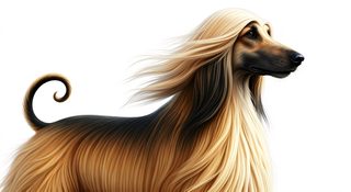 elegant afghan hound