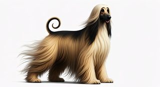 afghan hound portrait