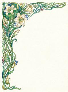 Lily Floral Border