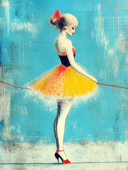 Elegant Ballerina In Yellow Tutu